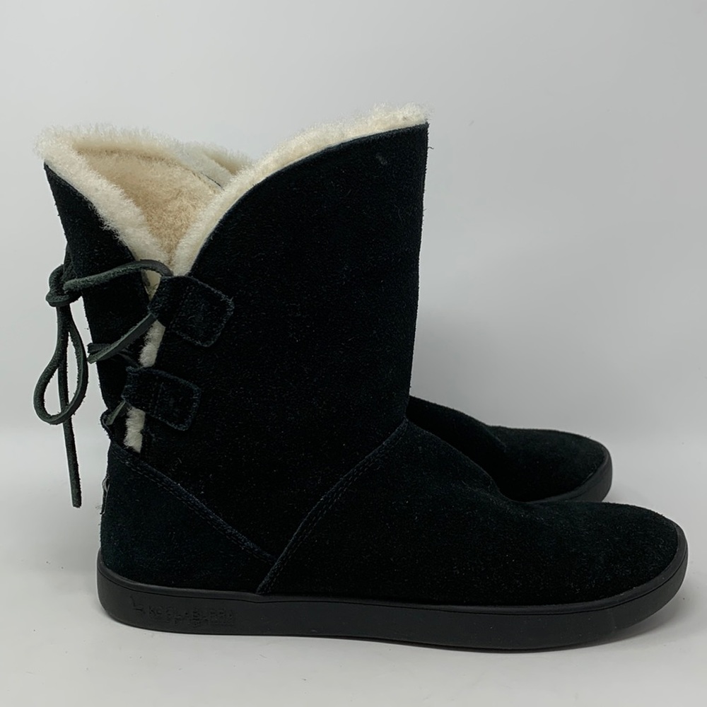 Koolaburra by UGG Shazi Short Winter Boots/Booties black suede fleece lined